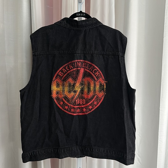 ACDC Denim Jean Vest 100% Cotton XL Extra Large - Picture 3 of 7